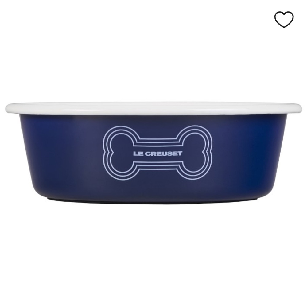 Le Creuset dog bowl blue
